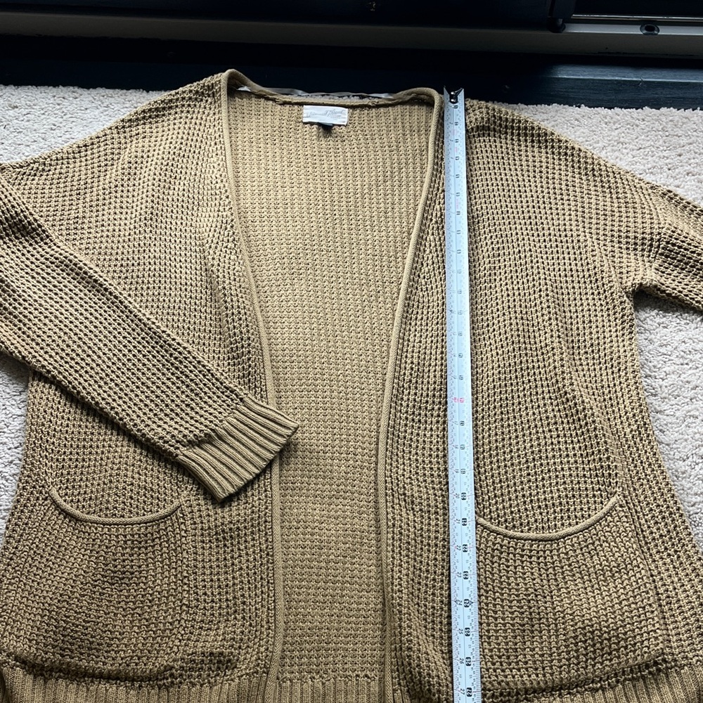Universal Thread Camel Open-Front Knit Cardigan